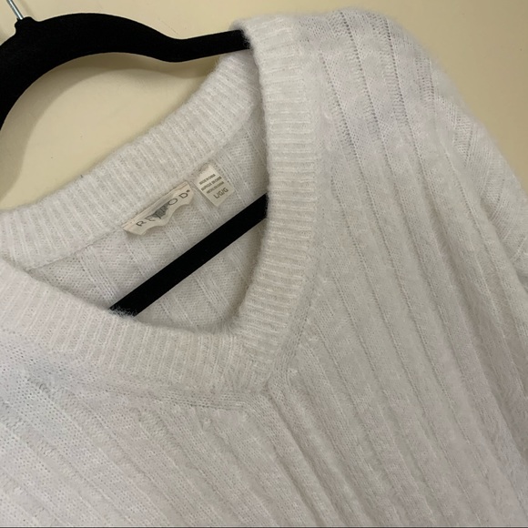 Fluffy White Sweater - Picture 5 of 8